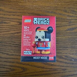 Unopened Discontinued LEGO BRICKHEADZ: Spring Festival Mickey Mouse (40673)